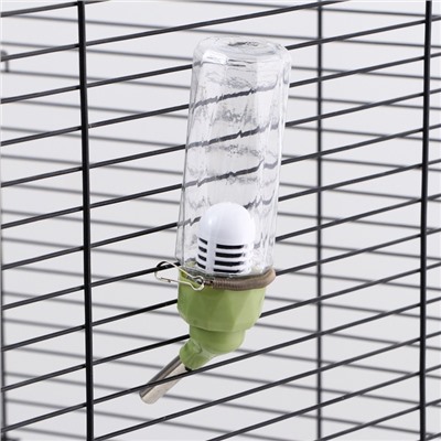 Поилка для грызунов, 80 мл, крепление-пружинка, зелёная