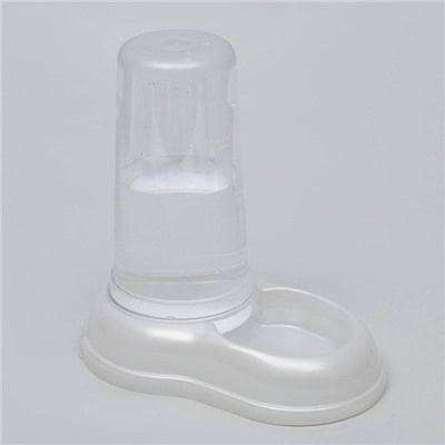 Автопоилка/автокормушка 0.6 л, белая перламутр