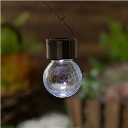 Садовый светильник «Лампочка», уличный, на солнечной батарее, 6×9 см, 1 LED, свечение белое