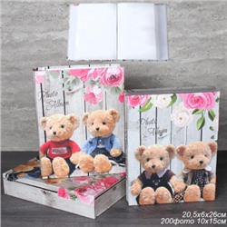 Фотоальбом 200 фото 10х15 Мишки / 9530 /уп 36/