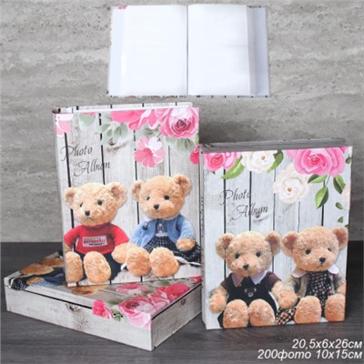 Фотоальбом 200 фото 10х15 Мишки / 9530 /уп 36/