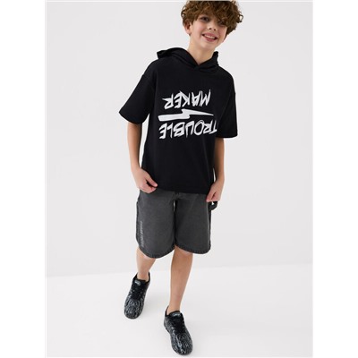 Джемпер трикотажный для мальчиков (футболка с капюшоном)