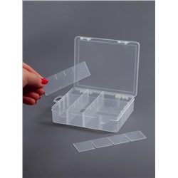 Органайзер для хранения мелочей, с подвесом, 12 ячеек, 14×12×3.3 см, прозрачный