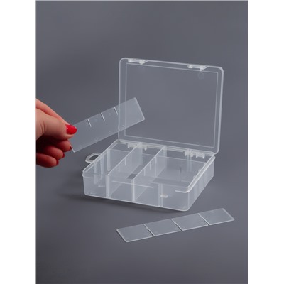Органайзер для хранения мелочей, с подвесом, 12 ячеек, 14×12×3.3 см, прозрачный
