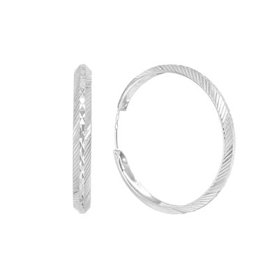 Серьги из серебра без вставки, ТРКШ-9-3,0 а/г