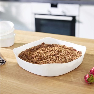 Форма для запекания Luminarc SMART CUISINE CARINE, 20.5×4 см, квадратная, стеклокерамика, белая
