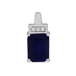 Подвеска, 1 сапфир корунд октагон 6х8 мм/1.70 ct, Харден