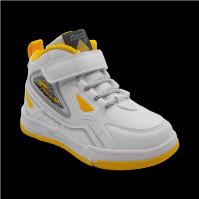 Кроссовки детские высокие В1650-3В белые