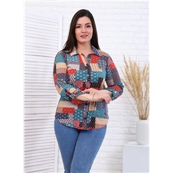 Рубашка "Пэчворк" (Бирюза)