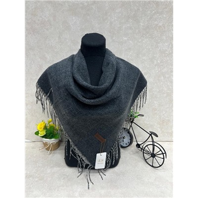 Платок  из кашемира и шерсти, цвет темно серый
