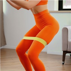 Фитнес-резинка ONLYTOP, 30х5х0,07 см, нагрузка 5 кг, цвет жёлтый