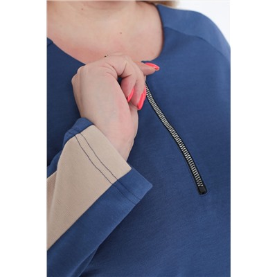 Платье трикотажное с молнией Белла