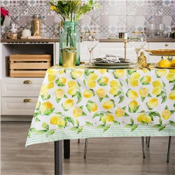 Скатерть «Этель» Лимоны 110×147 см, 100% хлопок, репс 190 г/м²