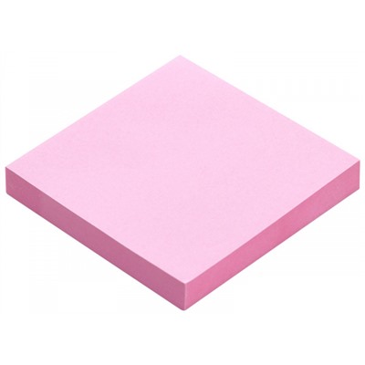 Бумага для заметок с клеевым краем 76х76 мм 100л розовый пастель без линовки IFSN7676-PP inФОРМАТ