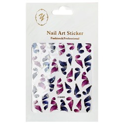 Nail Art Sticker, 2D стикер Z-D4303 (серебро)