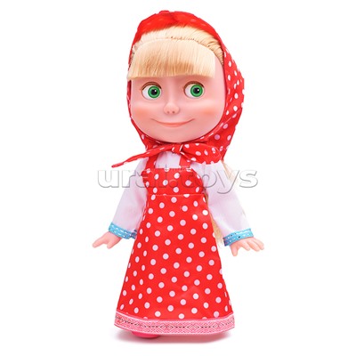 Кукла Маша и Медведь маша 25см, озвуч, платье в горошек, кор