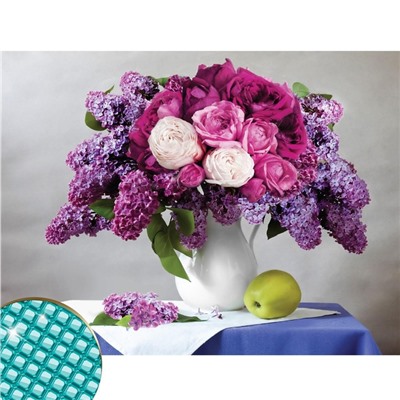 Алмазная мозаика с полным заполнением на холсте «Натюрморт», 30×40 см