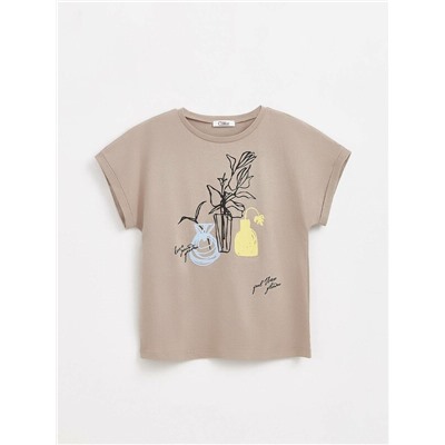 Футболки CONTE LD 1787 Футболка с манжетами «Love your garden»