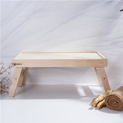Столик - поднос деревянный для завтрака Adelica, 43×23×4 см, береза, в подарочной коробке
