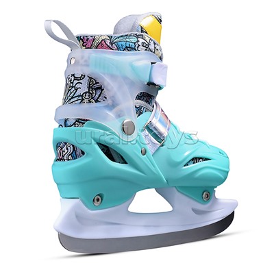 Коньки (размер M35-38) бирюзовые, в сумке