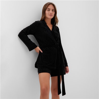 Жакет женский KAFTAN «Бархат», размер 40, чёрный