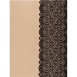 Кружевная эластичная ткань «Павлин», 180 мм, 23±1 м, чёрная