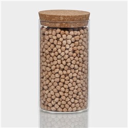Банка для хранения сыпучих «Классика», 650 мл, 8.5×16 см, с пробковой крышкой, стекло