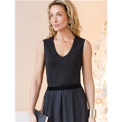 Топ из премиального хлопка с эластаном