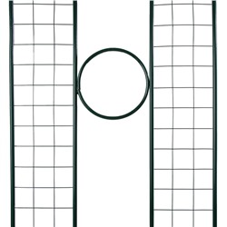 Шпалера «3 кольца», 200×48×1 см, металл, зелёная