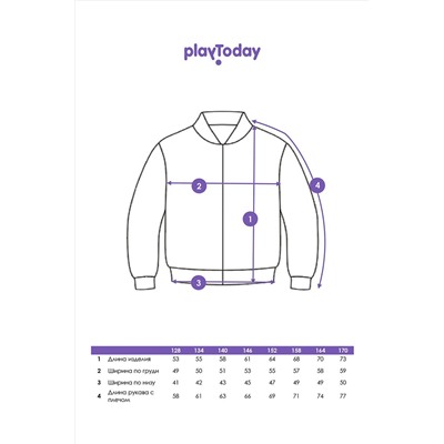 Куртка текстильная с полиуретановым покрытием для девочек (ветровка) PLAYTODAY, 1231513