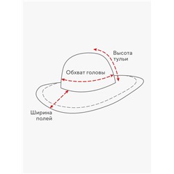Шляпа мужская MINAKU, размер 58, молочная