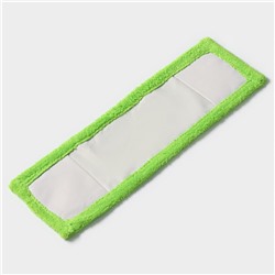 Насадка для плоской швабры «Доляна», 40×10 см, микрофибра, 60 г, зелёная