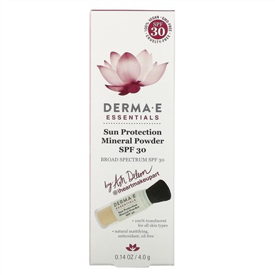 Derma E, Essentials, солнцезащитная минеральная пудра, SPF 30, 4,0 г (0,14 унции)