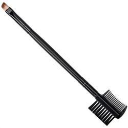 Kristaller Скошенная кисть для макияжа 2 в 1 с расческой для бровей / KR-702, черный 8861