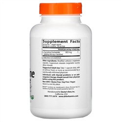 Doctor's Best, L-карнитин фумарат с карнитинами Biosint, 855 мг, 180 вегетарианских капсул