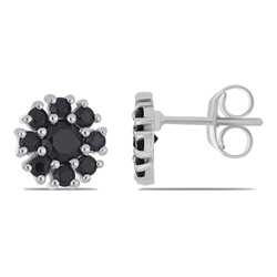 Серьги из серебра сапфир корунд, Салют