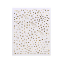 Наклейки для ногтей «Падающие звёзды», золотистые