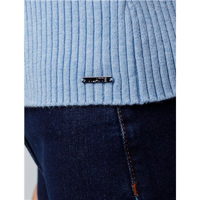 Джемпер-поло с застежкой на молнии из хлопка с кашемиром