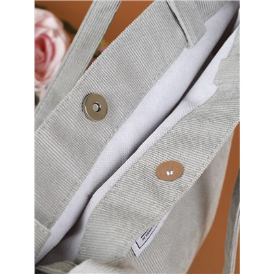 Сумка дамская шоппер 35х10х30 серый / MIR - 10 /уп 20/