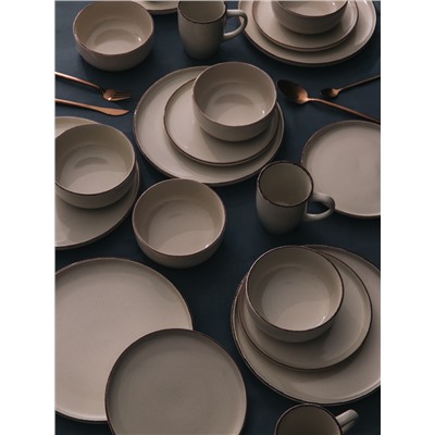 Тарелка Доляна «Альпийский крем», d=27 см, керамика, бежевая