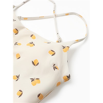 Купальник женский слитный с открытой спиной MIST «Лимоны», размер XS