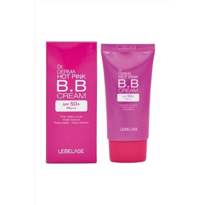 Lebelage BB-крем увлажняющий с экстрактом розы / Dr. Derma Hot Pink BB Cream Spf 50+ Pa+++, 30 мл KRISTALLER, 1110047
