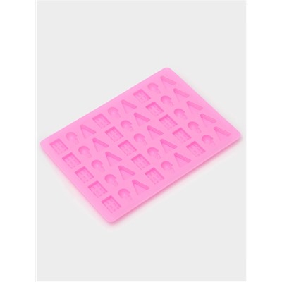 Форма для мармелада «Сладкоежка», силикон, 19.5×13.6×1 см, 45 ячеек, МИКС