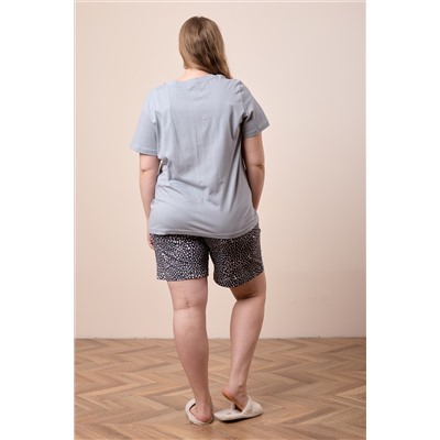 Пижама футболка и шорты М325294Пср