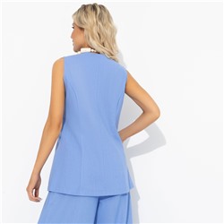 Жилет летний, Льняная сказка (голубой)