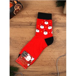 Носки р. 35-40 Новый год  / L826 /уп 10/400/1200/ ОДНА ПАРА/ МАРКА