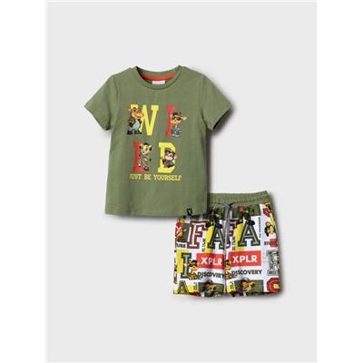 Комплект трикотажный для мальчиков: фуфайка (футболка), шорты