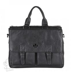 Портфель мужской кожаный 0067Z black Zinimsk