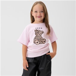 Футболка для девочки KAFTAN: Love, розовая, размер 30, рост 98-104 см