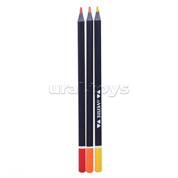 Карандаши цветные пластиковые "Juicy Black" 12 цв., 2М, диаметр грифеля 3 мм, трёхгранный